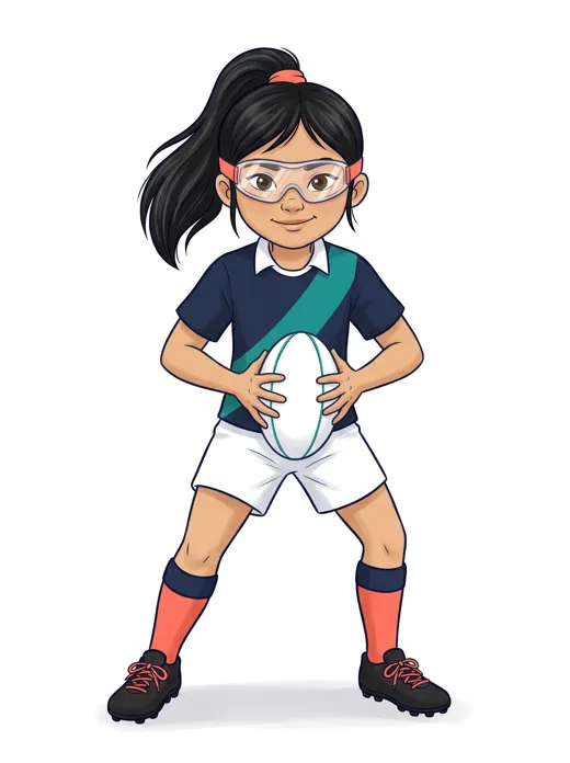 Mia, a character drawn the same way in every book